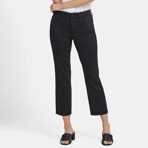 NYDJ Black Higher Rise Ankle Jeans Marilyn Straight Reg 12